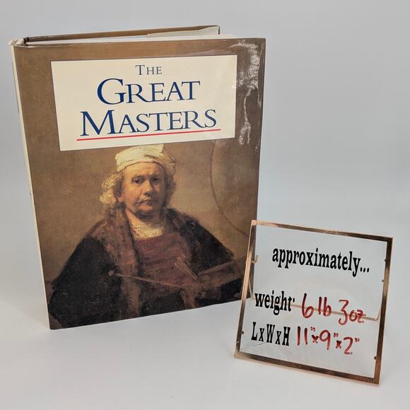 The Great Masters Coffee Table Book Hardcover Oversized Full Color Art History - Picture 9 of 9